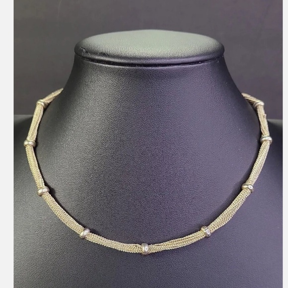 Vintage Ann Klein Gold Strands Chains with Gold Stations Necklace - Picture 8 of 8